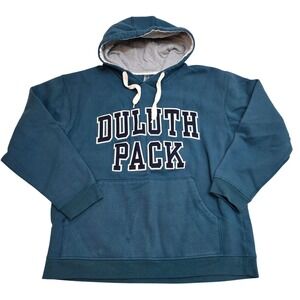 Ouray Sportswear Duluth Pack Hoodie Mens Large Teal Blue Pullover Sweatshirt